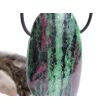 Rubin-Zoisit (Anyolith) XXXL Schmuckstein / Trommelstein gebohrt - AA-Sonderqualität - ca. 5,7 cm x 3,1 cm x 1,4 cm