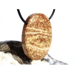 Aragonit-Calcit XXL Schmuckstein Cabochon / Scheibenstein gebohrt - Sonderqualit�t - ca. 4 cm x 3 cm x 0,9 cm