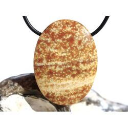 Aragonit-Calcit XXL Schmuckstein Cabochon / Scheibenstein gebohrt - Sonderqualit�t - ca. 4 cm x 3 cm x 0,9 cm