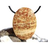 Aragonit-Calcit XXL Schmuckstein Cabochon / Scheibenstein gebohrt - Sonderqualität - ca. 4 cm x 3 cm x 0,9 cm