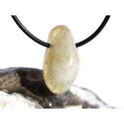 Citrin (gebr.) Trommelstein gebohrt - ca. 2,7 cm x 1,5 cm x 1,4 cm