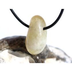 Citrin (gebr.) Trommelstein gebohrt - ca. 2,7 cm x 1,5 cm x 1,4 cm