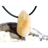 Citrin (gebr.) Trommelstein gebohrt - ca. 3 cm x 1,6 cm x...