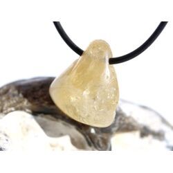 Citrin (gebr.) Trommelstein gebohrt - ca. 2,4 cm x 2,1 cm x 1,2 cm