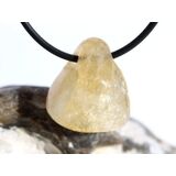 Citrin (gebr.) Trommelstein gebohrt - ca. 2,4 cm x 2,1 cm...