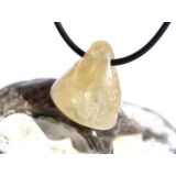 Citrin (gebr.) Trommelstein gebohrt - ca. 2,4 cm x 2,1 cm x 1,2 cm