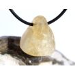Citrin (gebr.) Trommelstein gebohrt - ca. 2,4 cm x 2,1 cm x 1,2 cm