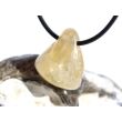 Citrin (gebr.) Trommelstein gebohrt - ca. 2,4 cm x 2,1 cm x 1,2 cm