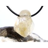 Citrin (gebr.) Regenbogenkristall Trommelstein gebohrt -...