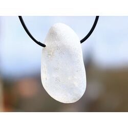 Bergkristall Ema-Egg / Ema-Ei (Proferiche Stone / Stone of the Seer) XXL Trommelstein gebohrt - AA-Sonderqualit�t - ca. 4,6 cm x 2,5 cm x 1,9 cm