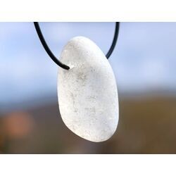 Bergkristall Ema-Egg / Ema-Ei (Proferiche Stone / Stone of the Seer) XXL Trommelstein gebohrt - AA-Sonderqualit�t - ca. 4,6 cm x 2,5 cm x 1,9 cm