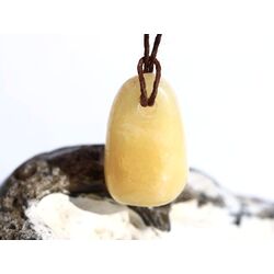 Calcit orange (Orangencalcit) Trommelstein gebohrt - ca....