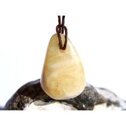 Calcit orange (Orangencalcit) Trommelstein gebohrt - ca....