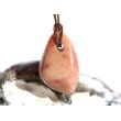 Aprikosencalcit (Calcit apricot) Schmuckstein gebohrt - ca. 3 cm x 2 cm x 1,4 cm