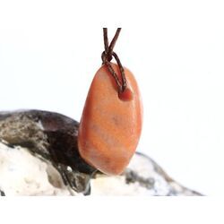 Aprikosencalcit (Calcit apricot) Schmuckstein gebohrt - ca. 3,1 cm x 1,8 cm x 1,4 cm