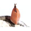 Aprikosencalcit (Calcit apricot) Schmuckstein gebohrt - ca. 3,1 cm x 1,8 cm x 1,4 cm