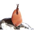 Aprikosencalcit (Calcit apricot) Schmuckstein gebohrt - ca. 3,1 cm x 1,8 cm x 1,4 cm