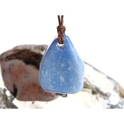 Blauquarz Schmuckstein / Scheibenstein gebohrt - Handarbeit - sch�ne Qualit�t - ca. 2,6 cm x 2 cm x 1 cm