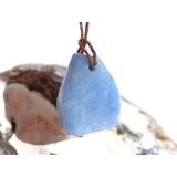 Blauquarz Schmuckstein / Scheibenstein gebohrt -...