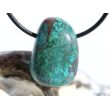 Chrysokoll mit Malachit Trommelstein gebohrt - Sonderqualität - ca. 2,7 cm x 1,9 cm x 1,5 cm