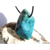 Chrysokoll XXL Trommelstein gebohrt - Sonderqualität - ca. 3,9 cm x 2,2 cm x 1,9 cm (GKS)
