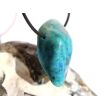 Chrysokoll XXL Trommelstein gebohrt - Sonderqualität - ca. 3,9 cm x 2,2 cm x 1,9 cm (GKS)