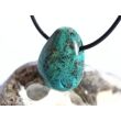 Chrysokoll Trommelstein gebohrt - ca. 2,5 cm x 2 cm x 1,3 cm - Sonderpreis wg.Makel -
