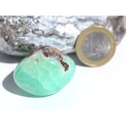 Smithsonit grn XL Trommelstein (Aztekenstein) - Raritt - Sonderqualitt - ca. 3,3 cm x 3 cm x 2,6 cm (GKS)