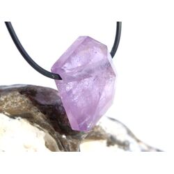 Amethyst hell Schmuckstein facettiert / Scheibenstein gebohrt - sch�ne Qualit�t - ca. 2,8 cm x 2,3 cm x 1,1 cm