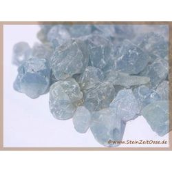 Coelestin Wassersteine-Sonderqualität / Rohsteine extra angetrommelt - ca. 100 g