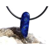 Azurit-Malachit natur Schmuckstein / Scheibenstein gebohrt - Handarbeit - Rarität - Sonderqualität - ca. 2,5 cm x 0,9 cm x 0,5 cm