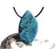 Chrysokoll XXL Schmuckstein / Scheibenstein gebohrt - Sonderqualität - Handarbeit - ca. 4,7 cm x 2,6 cm x 0,9 cm