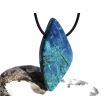 Chrysokoll XXL Schmuckstein / Scheibenstein gebohrt - AA-Sonderqualität - Handarbeit - ca. 5,5 cm x 2,5 cm x 0,9 cm