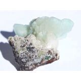 Apophyllit grün mit Stilbit Kristallstufe / Rohstein - Rarität - ca. 3 cm x 2,3 cm x 2,4 cm