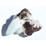 Apophyllit grün mit Stilbit Kristallstufe / Rohstein - Rarität - ca. 3 cm x 2,3 cm x 2,4 cm