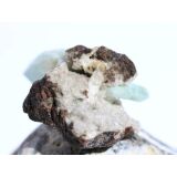 Apophyllit grün mit Stilbit Kristallstufe / Rohstein - Rarität - ca. 3 cm x 2,3 cm x 2,4 cm