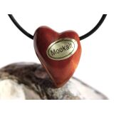 Mookait Swing Herz Schmuckstein gebohrt - Sonderqualität - ca. 2,8 cm x 2,2 cm x 1,2 cm