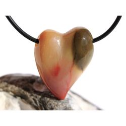 Mookait Swing Herz Schmuckstein gebohrt - Sonderqualitt - ca. 3 cm x 2,4 cm x 1,2 cm