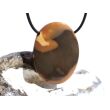 Mookait XXL Schmuckstein Cabochon / Scheibenstein gebohrt - Sonderqualität - ca. 4,1 cm x 3 cm x 0,9 cm
