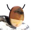 Mookait XXL Schmuckstein Cabochon / Scheibenstein gebohrt - Sonderqualität - ca. 4,1 cm x 3 cm x 0,9 cm