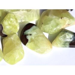 Prehnit gelb XXL Trommelsteine - AA-Sonderqualitt- ca. 4,3 - 4,5 cm / ca. 29-31 g/St  (Fairer Handel / GKS)