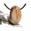 Versteinertes Holz Trommelstein gebohrt - Sonderqualität - ca. 2,9 cm x 1,9 cm x 1,4 cm