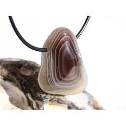 Achat braun-grau-wei (Botswana) Trommelstein gebohrt - Sonderqualitt - ca. 3,3 cm x 2,4 cm x 1,5 cm