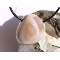 Achat rosa-apricot (Botswana) Trommelstein gebohrt - Sonderqualitt - ca. 2,7 cm x 2,4 cm x 1,4 cm (GKS)