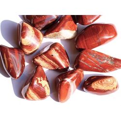 Schlangenhautjaspis (Jaspis rot) Trommelsteine -...