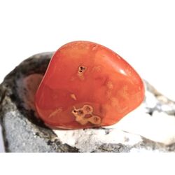 Karneolachat (gebr.) XXL Trommelstein (Carneol) - Sonderqualitt - ca. 4,2 cm x 3,7 cm x 1,5 cm