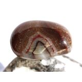 Karneolachat (gebr.) XXL Trommelstein / Handschmeichler (Carneol) - ca. 4,2 cm x 2,8 cm x 2,2 cm
