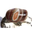 Karneolachat (gebr.) XXL Trommelstein / Handschmeichler (Carneol) - ca. 4,2 cm x 2,8 cm x 2,2 cm