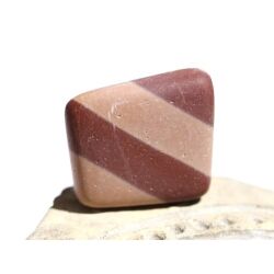 Zebra Rock Trommelstein natur / Rohstein - Sonderqualität - ca. 2 cm x 2 cm x 1,6 cm (GKS)