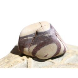 Zebra Rock Trommelstein natur / Rohstein - ca. 2,8 cm x 1,9 cm x 1,8 cm (Fairer Handel/GKS)